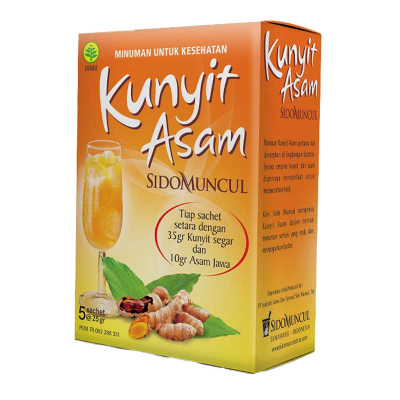 

SIDOMUNCUL Kunyit Asam Minuman Kesehatan Melancarkan Haid Sachet 5 x 25 gr