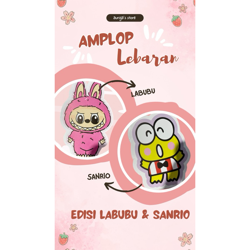 

Amplop Lebaran 3D karakter Labubu Sanrio (1 Pack 10pcs)