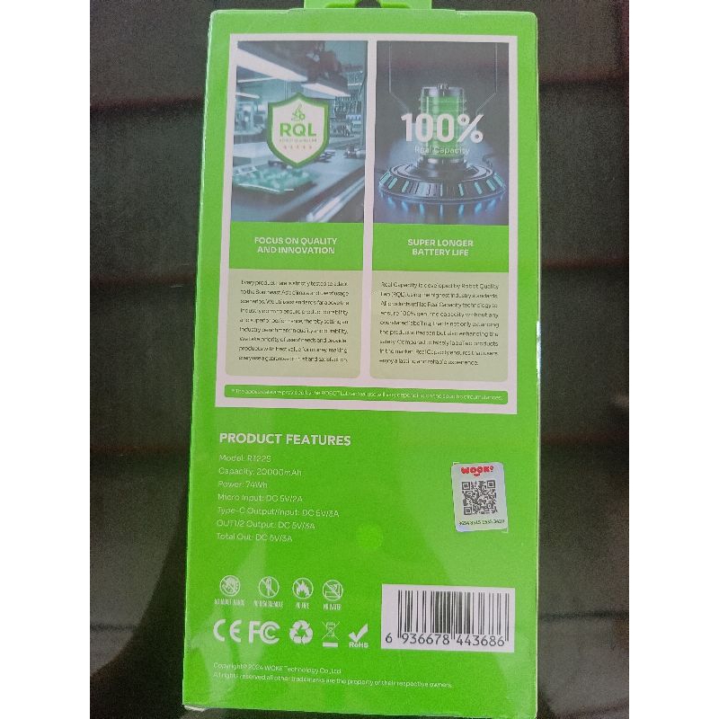 robot powerbank 20000mAh