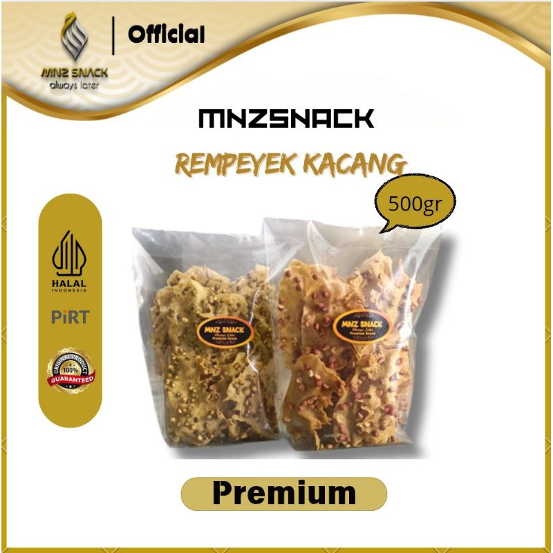 

MNZSNACK Rempeyek Kacang tanah 500gr peyek sultan Premium