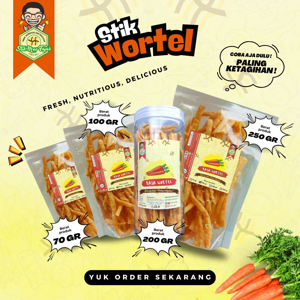 

STIK WORTEL Mas Fajar Camilan 100% Halal - Coba aja dulu ! Paling ketagihan !