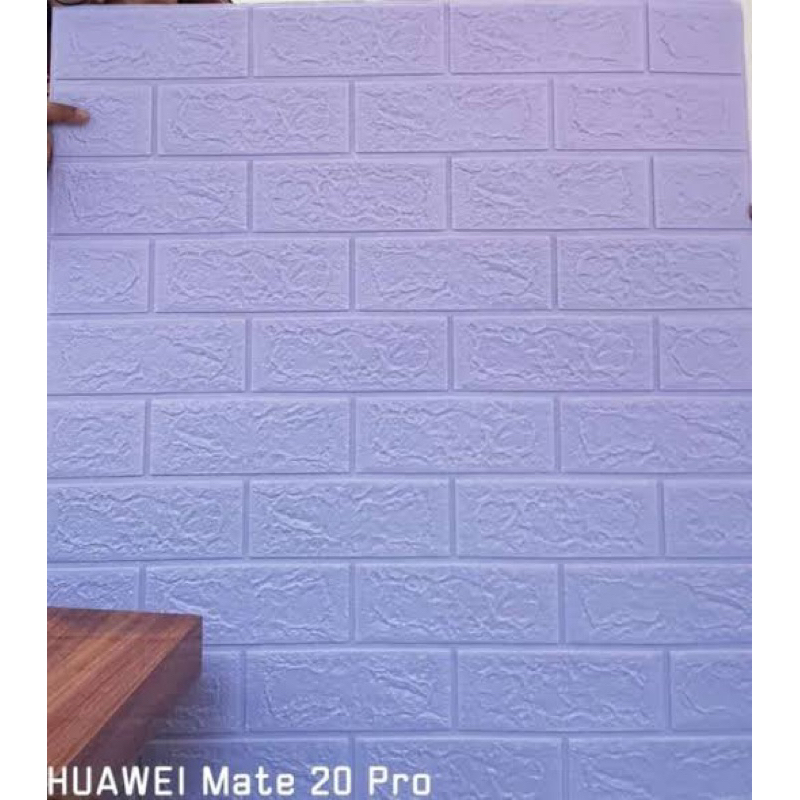 FNy Wallpaper Dinding Bata Foam 3D [PAKET 10 LEMBAR] Uk. 70x38cm Warna Bata Ungu