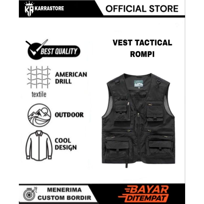 JAKET VEST ROMPI TACTICAL ROMPI ORIGINAL ROMPI PRIA ROMPI LAPANGAN ROMPI OUTDOOR ROMPI TERBARU