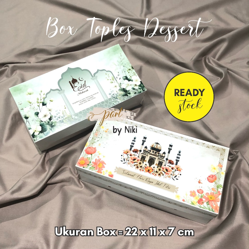 

Box Idul Fitri uk. 22x11x7 cm Toples Kuker Kotak