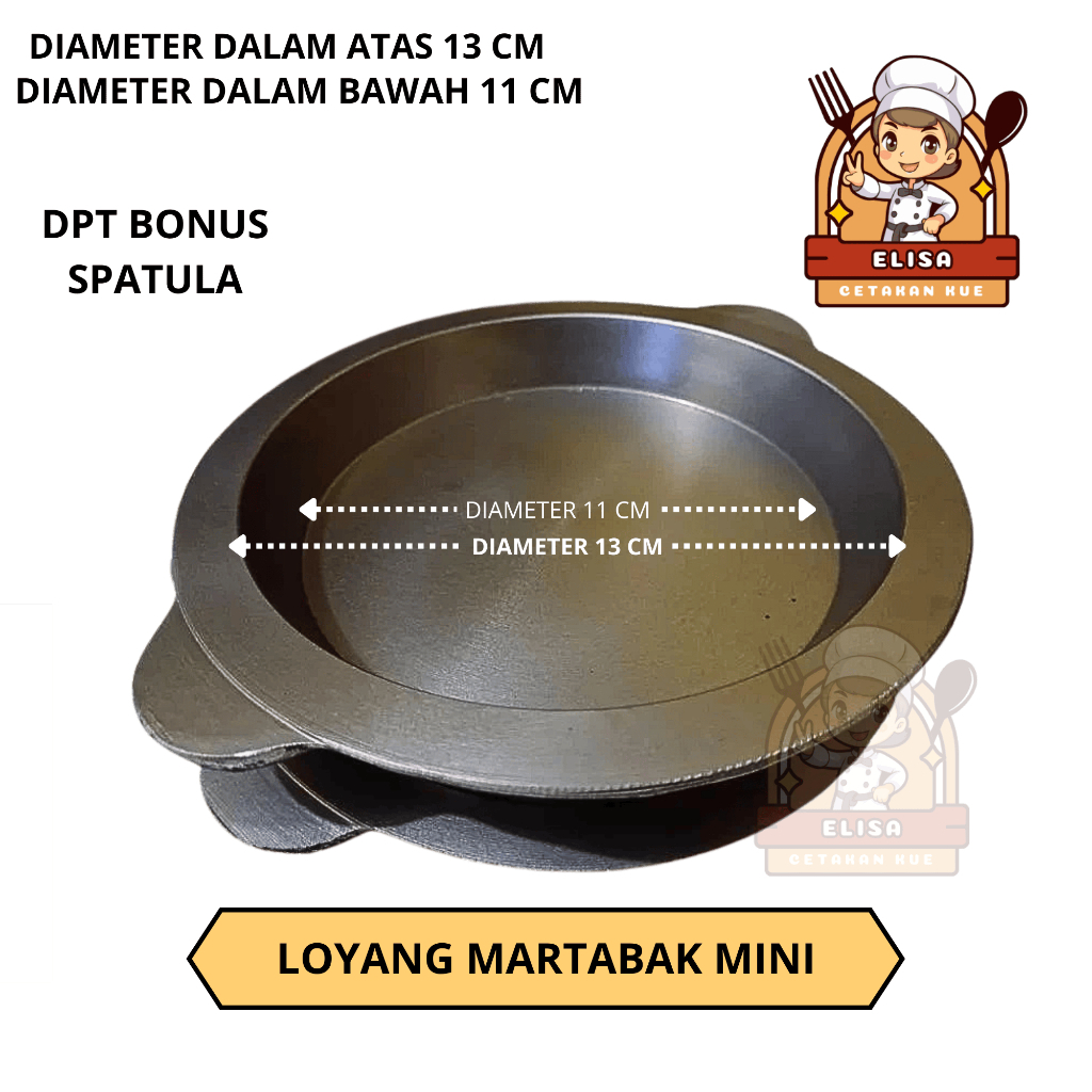 Cetakan Loyang Martabak Mini 13 cm Wajan Martabak Manis Anti Lengket