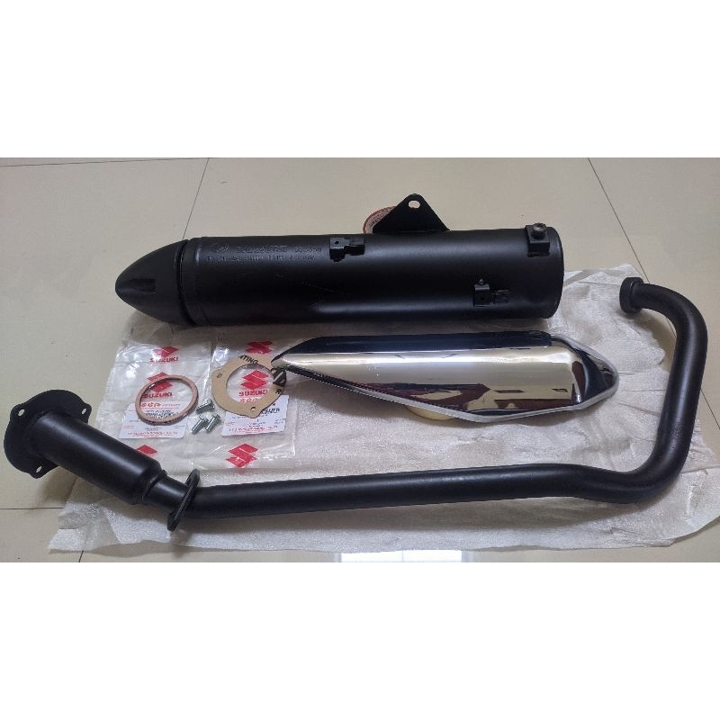 knalpot Suzuki satria Fu euro scd 3 sett leheran original
