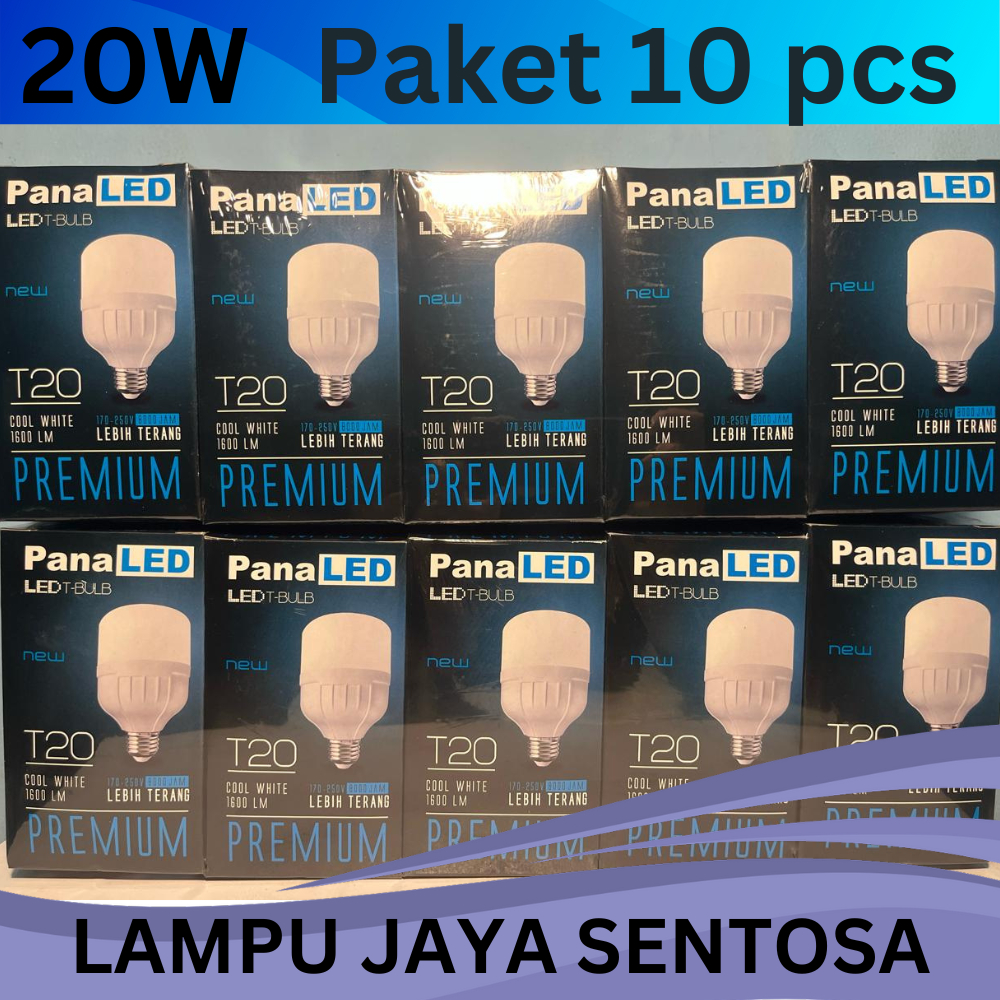 Lampu/Bohlam Led 20Watt Murah Harga Grosir (Isi 10) Merk PanaLed Premium