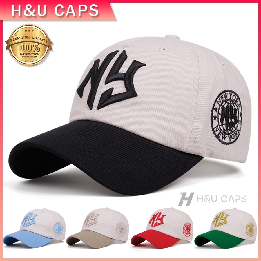 Topi baseball NY Hat Cap Casual Distro Fashion Pria Wanita topi korean style dua warna topi golf