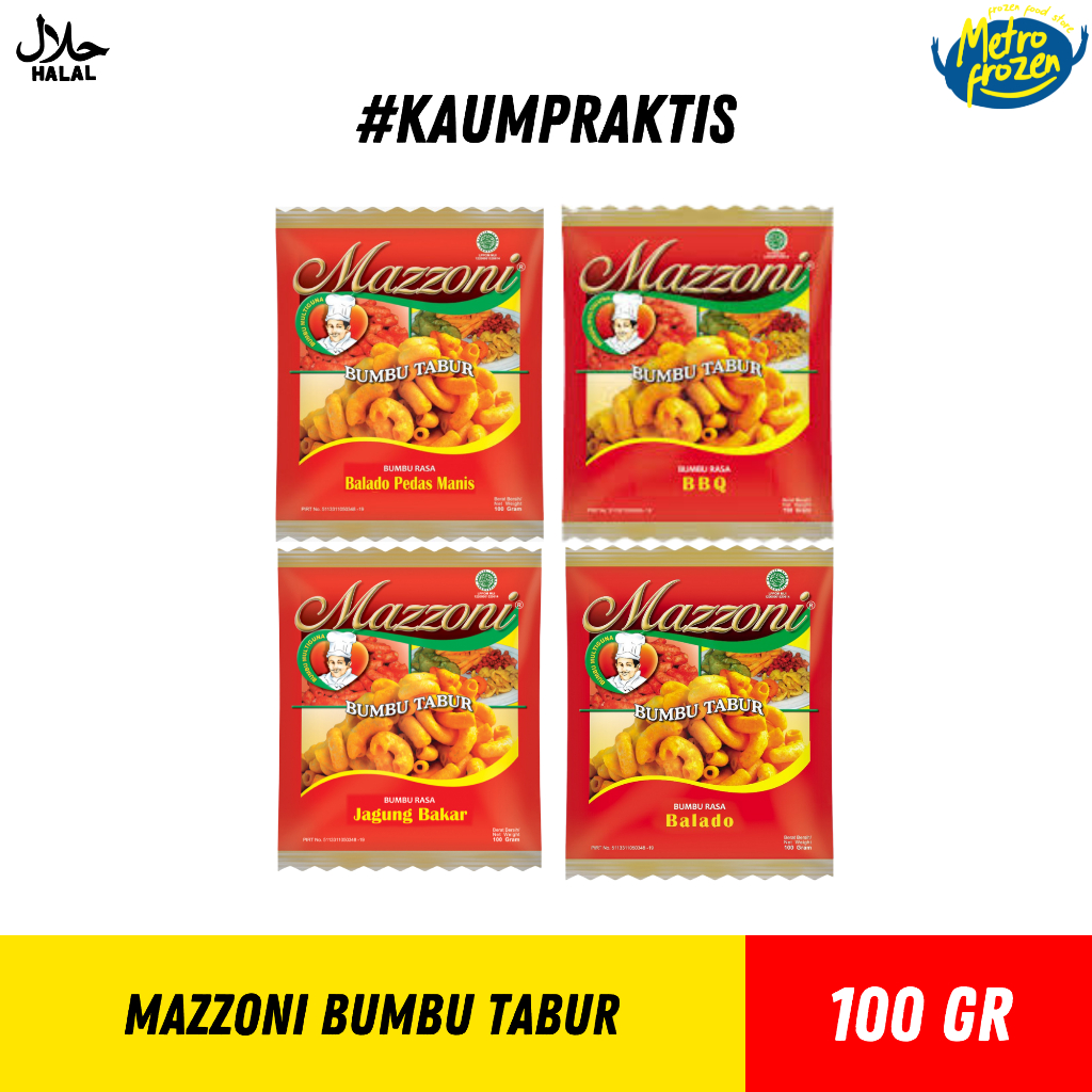 

MAZZONI Bumbu Tabur All Varian 100gr //bumbu rasa balado //bumbu rasa jagung bakar //bumbu rasa bbq //bumbu rasa pedas manis