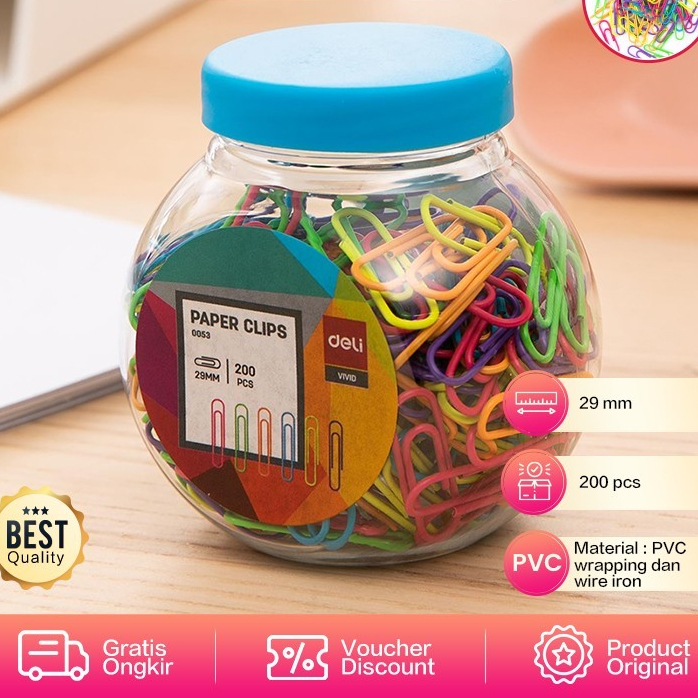 

PAPER CLIPS WARNA DELI 0053