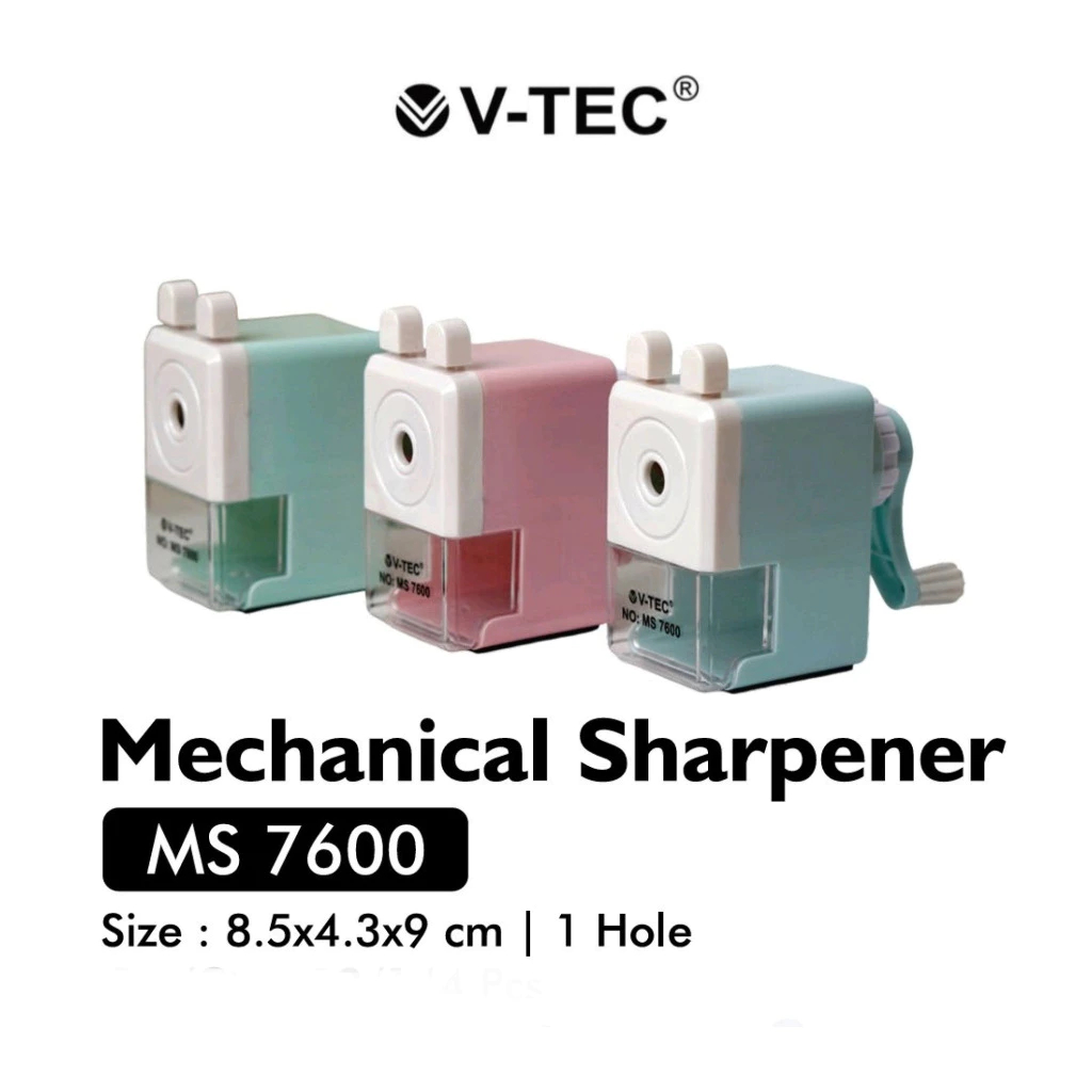 

SERUTAN PENSIL RAUTAN PUTAR V-TEC MECHANICAL SHARPENER MS 7600