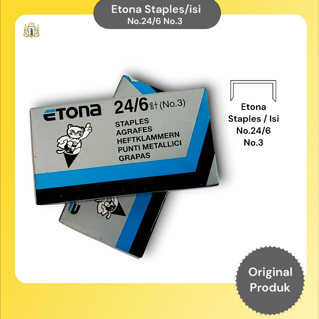 

Etona Isi Stapler 24/6 No.3 Isi 1000 Pcs Serbaguna