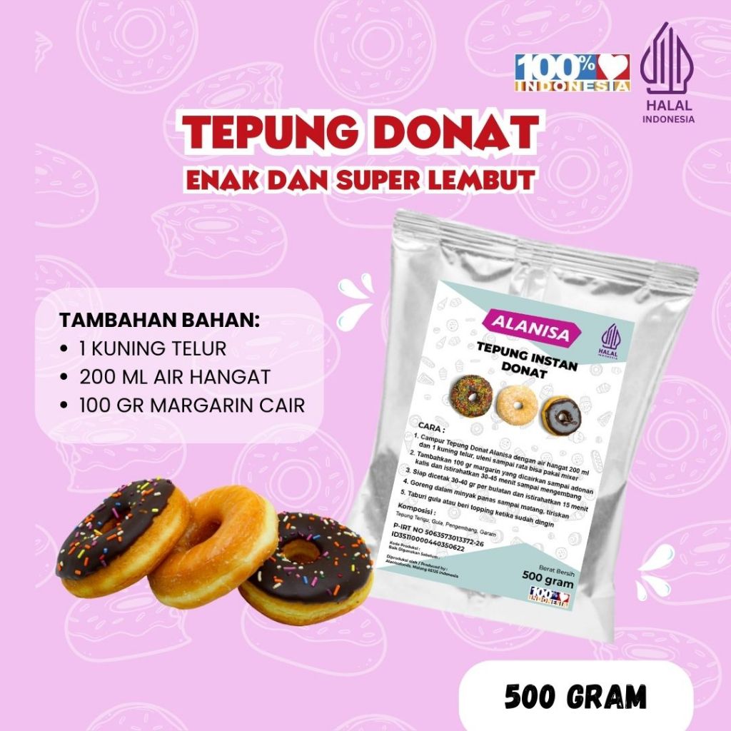 

TEPUNG DONAT 500GR PRAKTIS!!