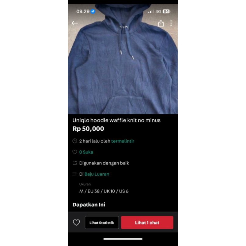 Uniqlo Hoodie waffle knit