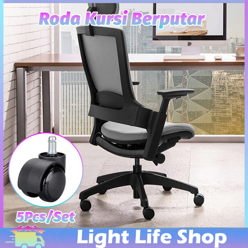 Castor Roda Tancap Kursi Kantor Kursi Gaming Roda Karet PU