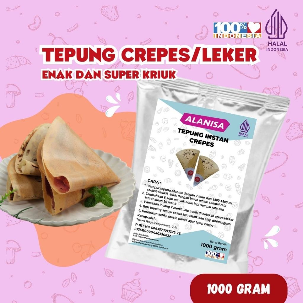 

TEPUNG CREPES 1KG PRAKTIS!!