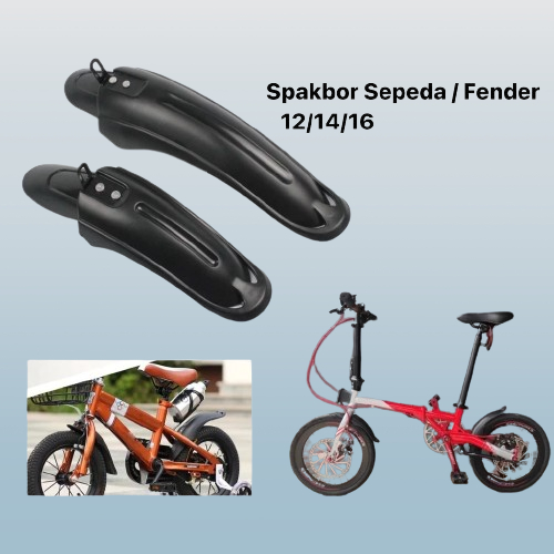Spakbor / selebor Sepeda 12/16 Sepeda Lipat Seli Sepeda Anak BMX Fender Mud Guard