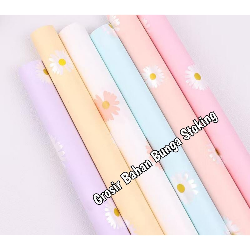 

FREE PACKING Flower Wrapping Paper Little Daisy Kertas Buket Bunga Motif Bunga Daisy Kertas Buket Motif Bunga