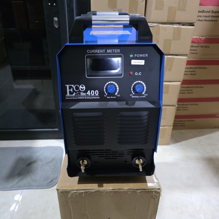 Mesin Las Inverter RHINO ECO 400A 3 Phase Travo Las 400 Ampere 3PH Trafo Las RHINO 400Ampere Biru Ek