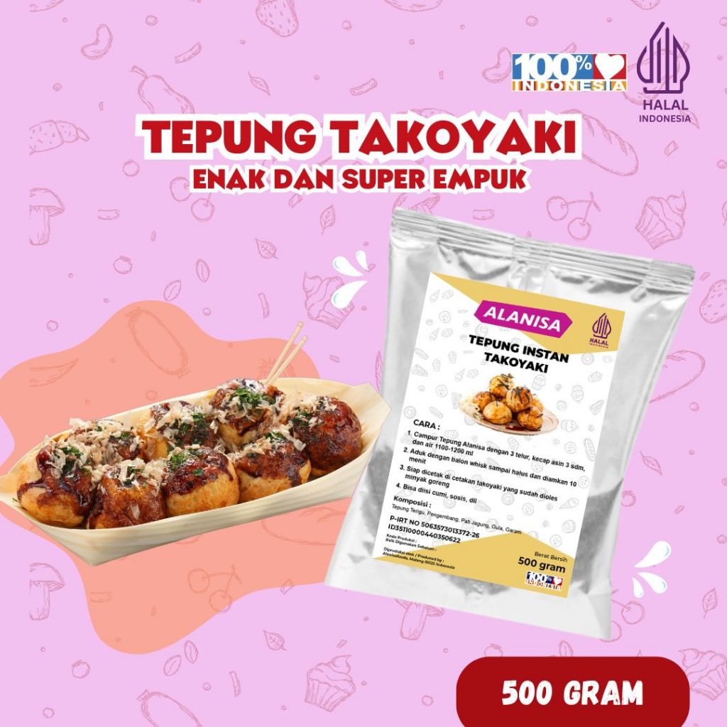 

TEPUNG TAKOYAKI 500GR PRAKTIS!!
