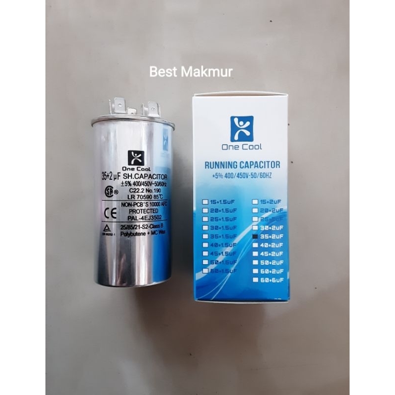 caapasitor ac 35uf/2uf 400vac kapasitor ac 35uf/2uf 400vac