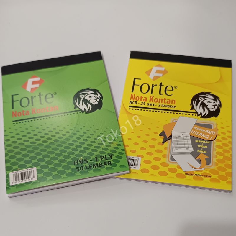 

HJK 1 Pak Nota Kontan Kecil 2 Ply & 1 Ply(Isi 10 Buku)Forte