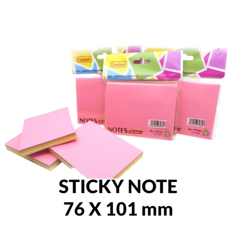 

STICKY NOTE ESELON 76 X 101 mm WARNA TUMPUK (PCS)