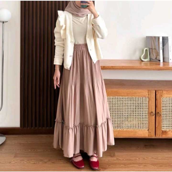GROSIR ROK PLISKET REMPEL PREMIUM / ROK PLISKET JUMBO / ROK PLISKET REMPEL BESAR