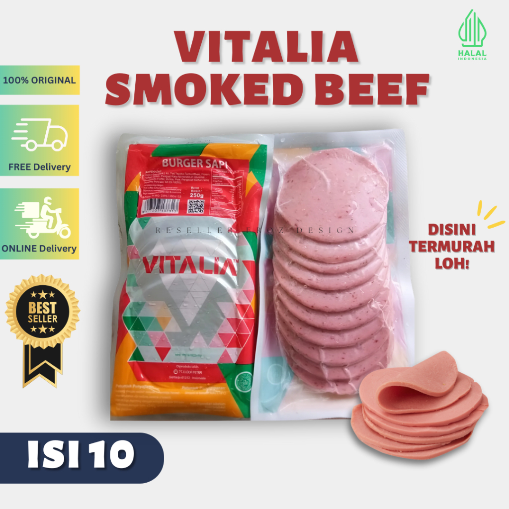 

VITALIA SMOKED BEEF 250GR | SMOKBIF | ISIAN RISOLES PREMIUM | DAGING IRISAN | DAGING BURGER