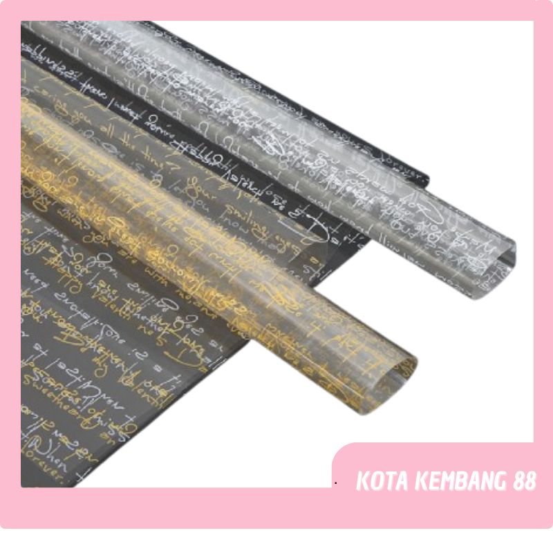 Flower Wrapping Transparan Waterproof Kertas Buket Bunga Bening Plastik Opp KB045