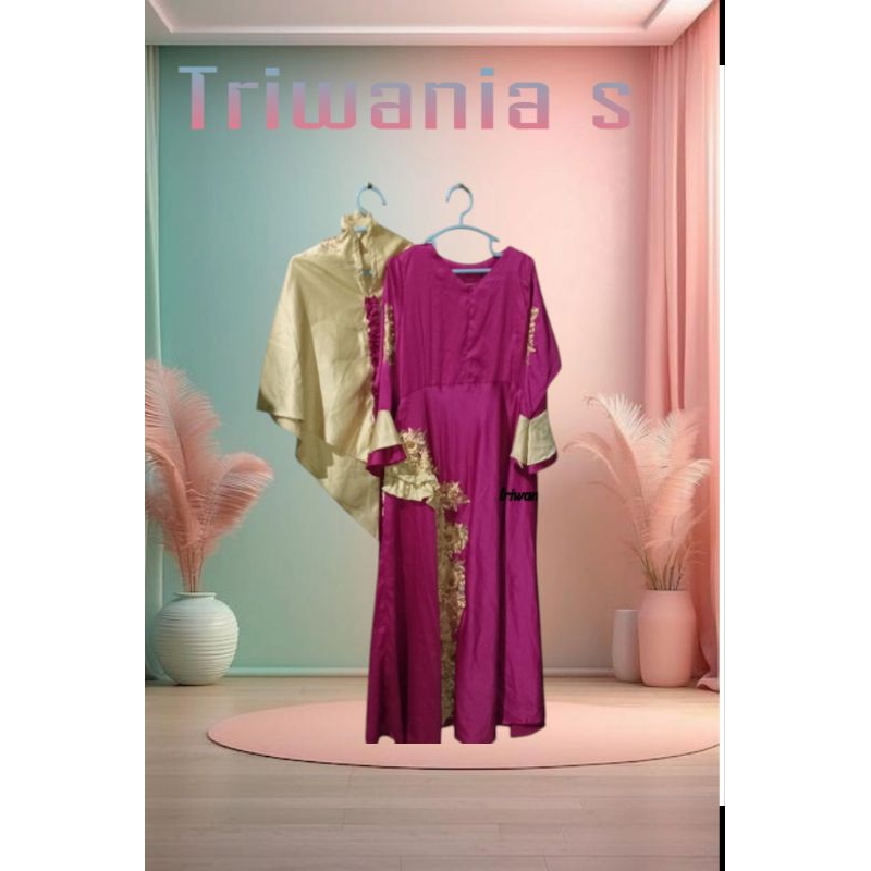 TWSfashion muslim/ gamis syar'i set kerudung/pakain muslim/set baju