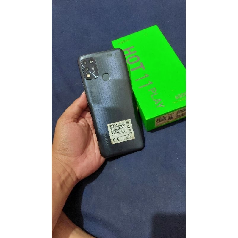 infinix hot 11 play 6000mah ram 4gb 64gb garansi resmi fulset lengkap ram hp bekas murah stara samsu