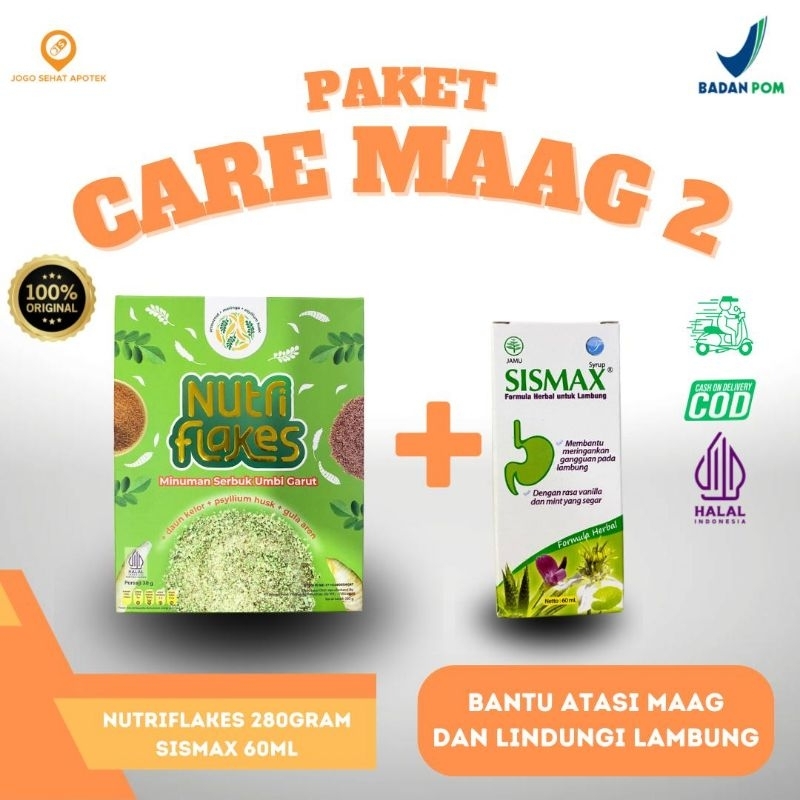 

Asam Lambung Nutriflakes dan Sismax syr Kombinasi untuk Asam Lambung