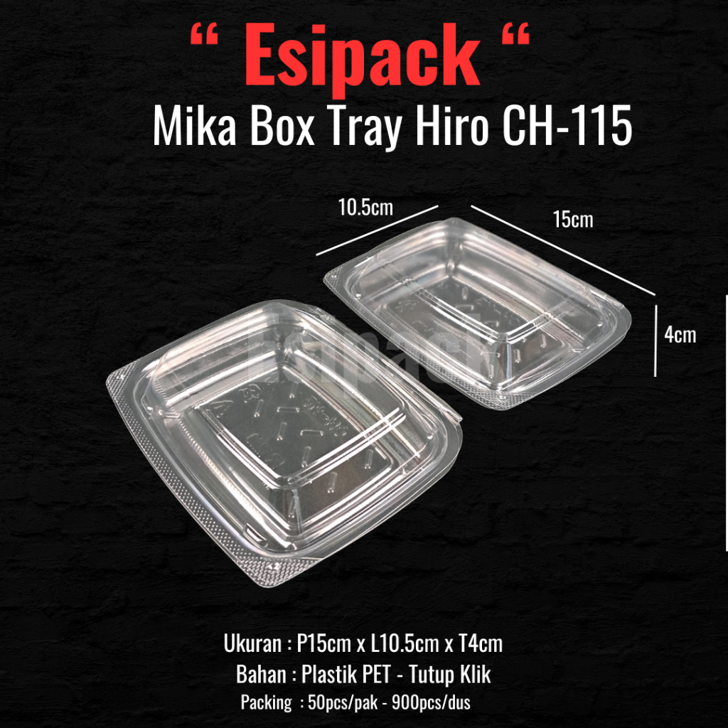 Mika Box Tray Hiro Ch-115 Mika Lunch Box Kotak Plastik