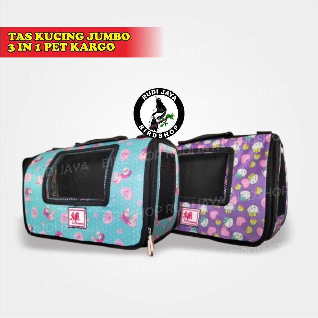 TAS KUCING JUMBO 3 IN 1 PER KARGO CARGO TAS GENDONG KUCING BAHAN TEBAL KUAT MURAH TAS GENDONG KUCING