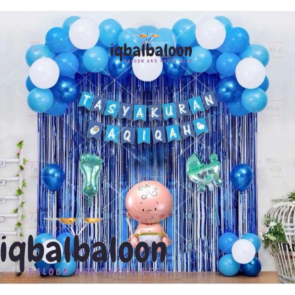 [2PCS TIRAI] Paket Dekorasi Aqiqah Bayi Laki-laki MURAH MEWAH