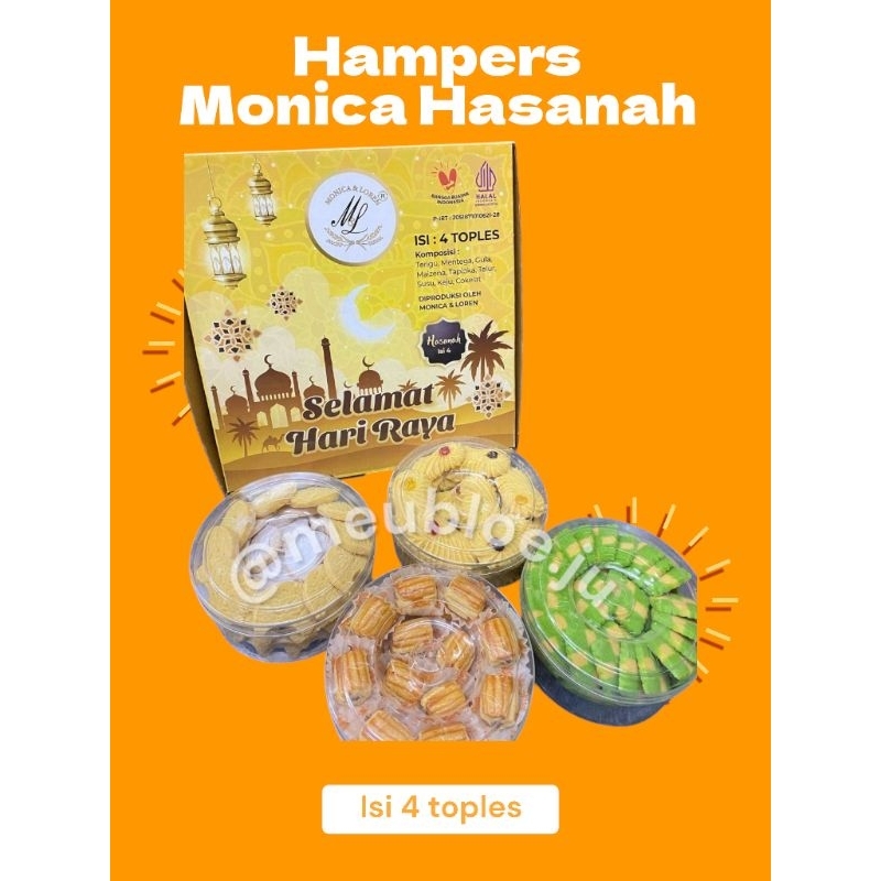 

HAMPERS MONICA HASANAH ISI 4 TOPLES BULAT