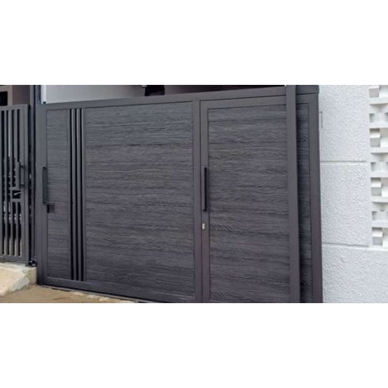 Pager pintu gerbang besi holo galvanis model GRC