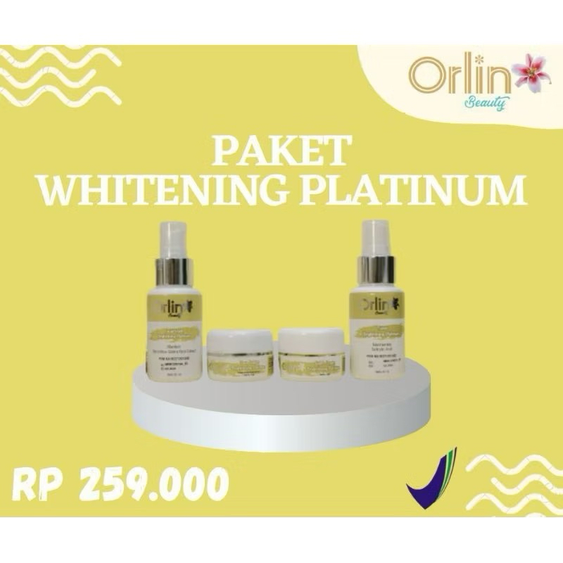 PAKET BRIGHTENING / SKINCARE BRIGHTENING / ORLIN BEAUTY / KRIM PEMUTIH WAJAH DALAM 10HARI / SKINCARE