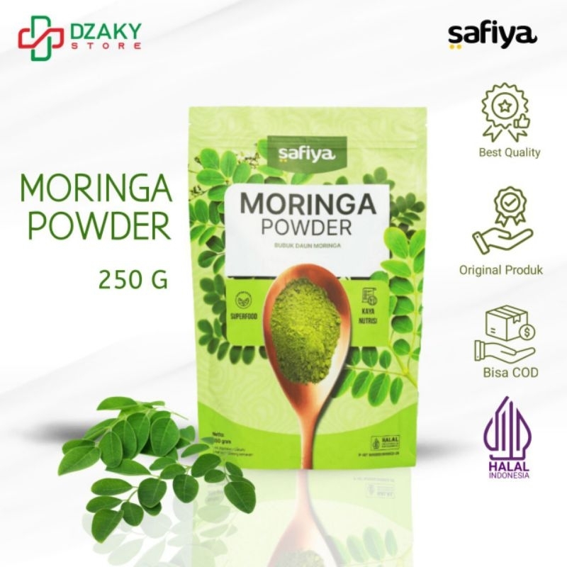 

Safiya Daun Kelor 250 Gr Moringa Bubuk 100% Murni Premium
