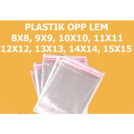 OPP ROTI UKURAN 13x13 CM - KANTONG PLASTIK OPP LEM / SEAL KEMASAN ROTI DONAT KUE COOKIES