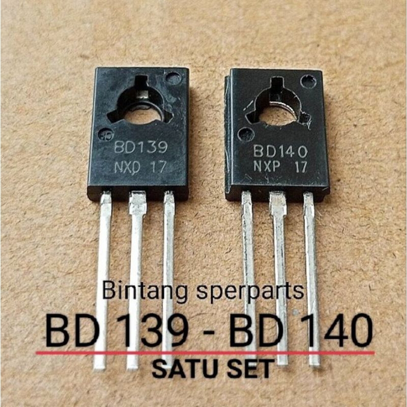BD139 BD140 (SATU SET) TRANSISTOR BD 139 BD 140 PHILIPS NXP TRANSISTOR IC BD139 BD140