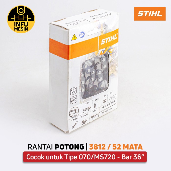 Rantai Potong Chainsaw 52 Mata 36 inchi 3812 STIHL - SENSO 070 ORI