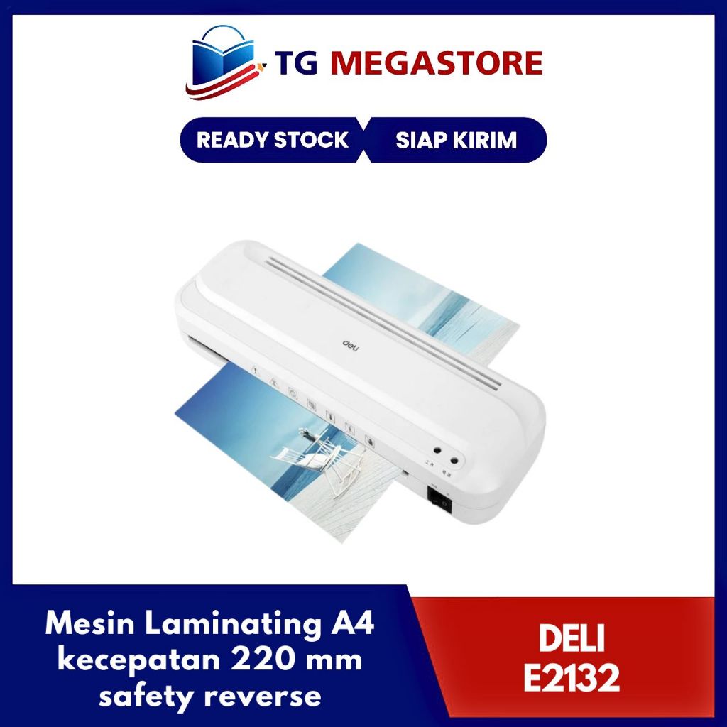 

Mesin Laminating Deli A4 kecepatan 220 mm safety reverse - E2132