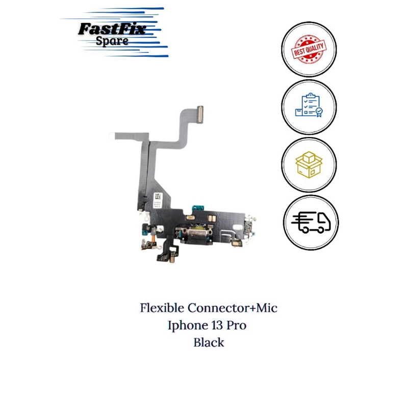 FLEXIBLE ORIGINAL CONNECTOR+MIC IPHONE 13pro BLACK