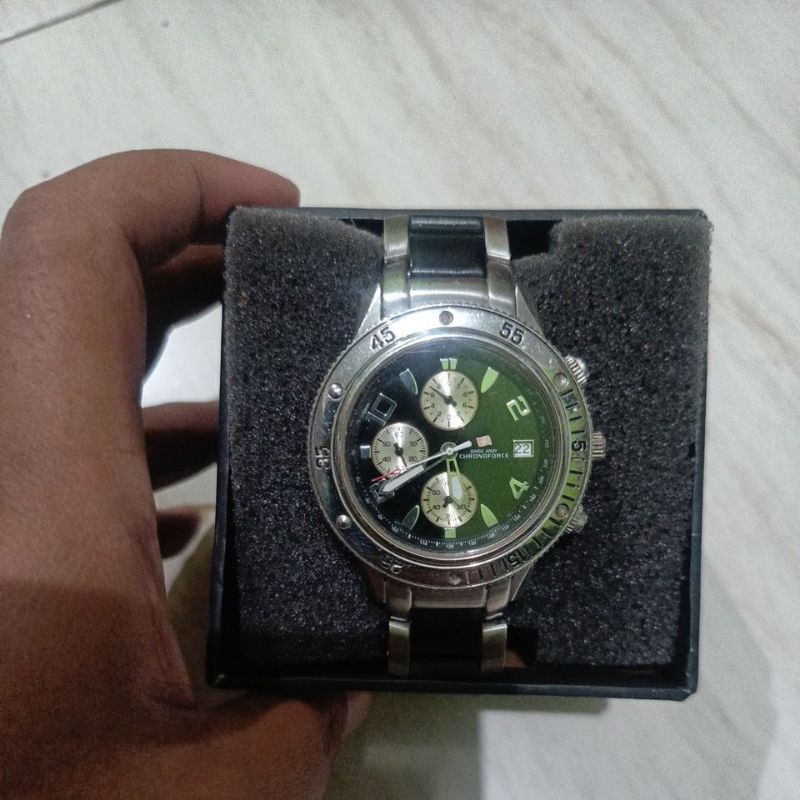 jam tangan original Swiss Chronoforce 32676G preloved bekas second
