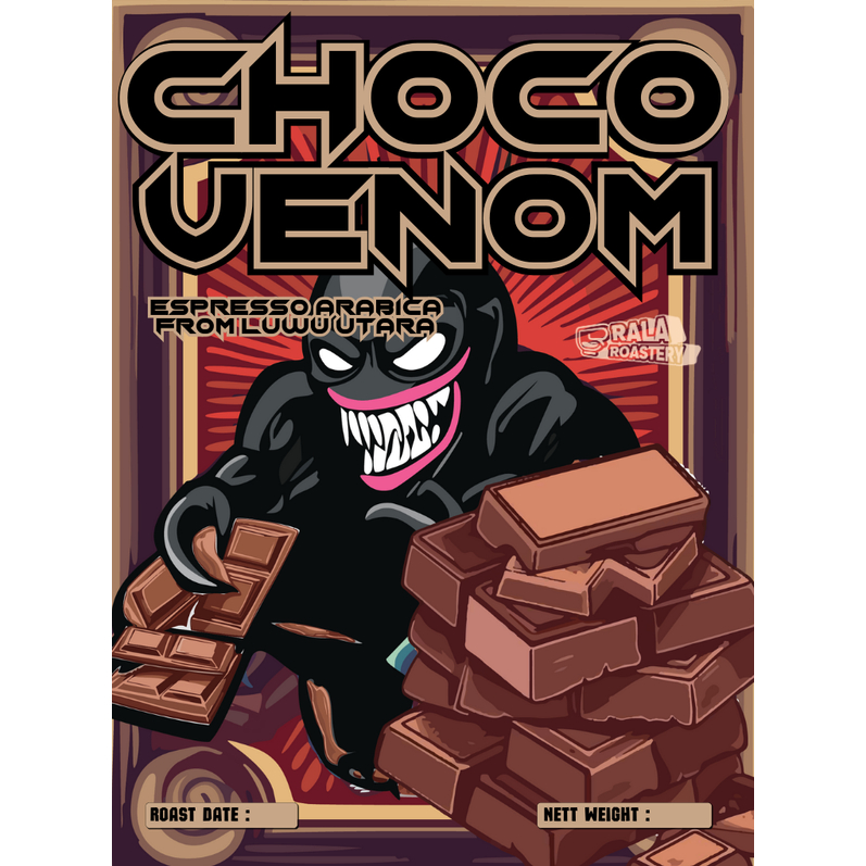 

Full Arabica Espresso Choco Venom Seko Luwu Utara 200GR