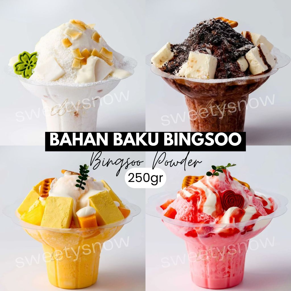 

Bahan Baku Bingsoo 250gr / Bubuk Snow Ice / Bubuk es serut bingsu