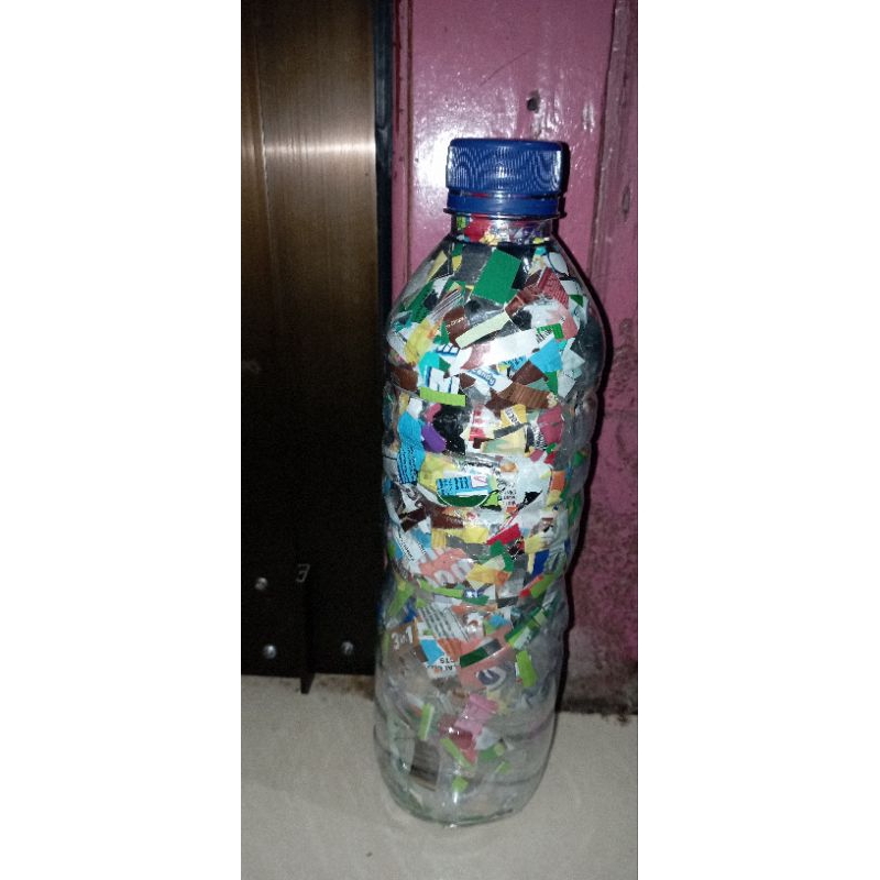 ECOBRICK BOTOL AQUA 600ml 250gram