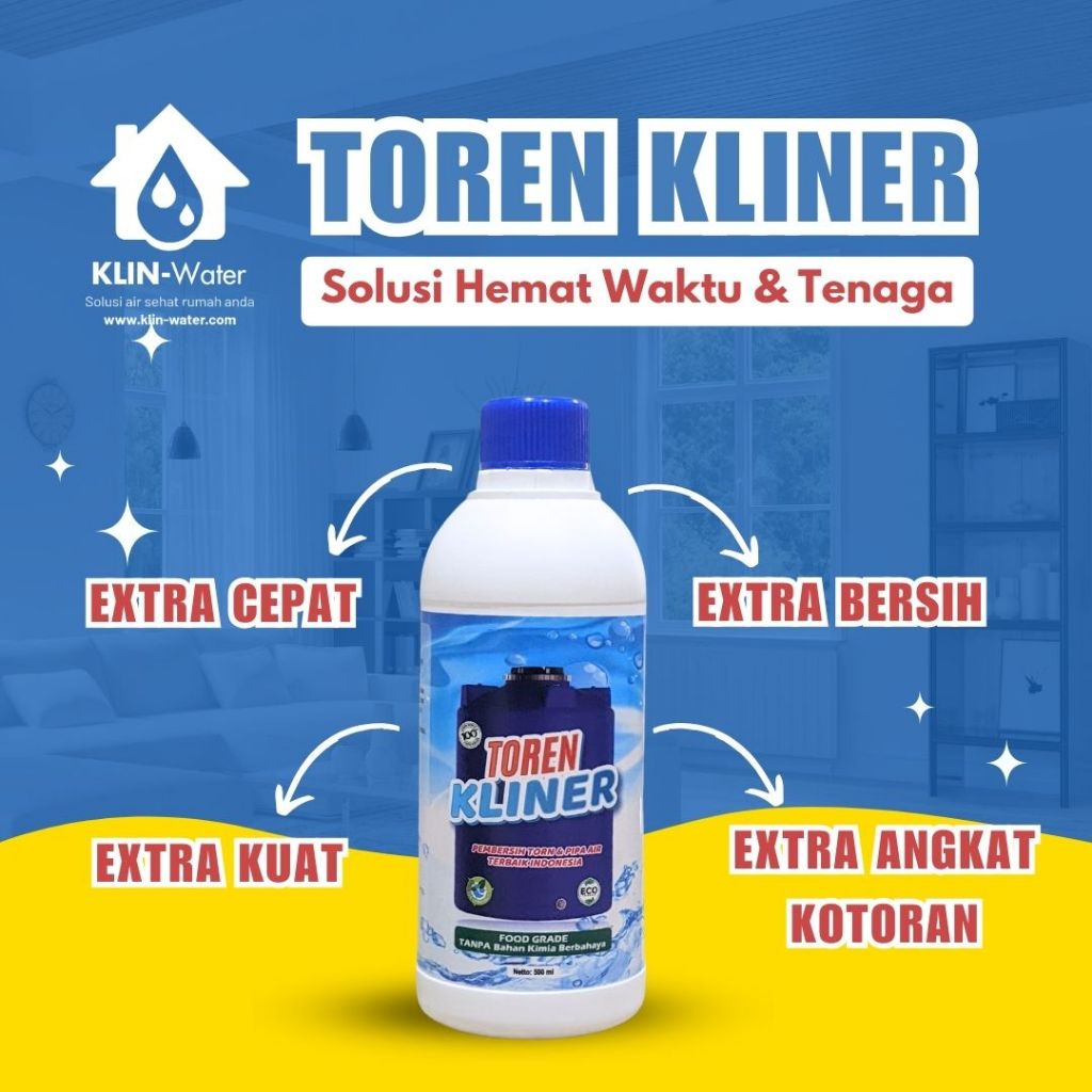 Klinwater Toren Kliner - Pembersih Toren Tangki Air, Pipa Air, Ember